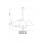 Люстра подвесная Arte Lamp A4086LM-4AB RONDO