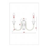 СВЕТИЛЬНИК НАСТЕННЫЙ Arte Lamp A4094AP-2PB COLLINETTA