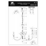 Светильник подвесной Arte Lamp A4094LM-12PB COLLINETTA