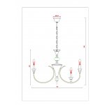 Светильник подвесной Arte Lamp A4094LM-12WH COLLINETTA