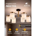 СВЕТИЛЬНИК ПОТОЛОЧНЫЙ Arte Lamp A4099PL-6BK MODELLO