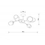 Люстры на штанге Arte Lamp A4211PL-6BK SEPPIA