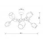 Люстры на штанге Arte Lamp A4211PL-8BK SEPPIA
