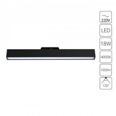 Трековый светильник однофазный Arte Lamp A4576PL-1BK LINEETTA