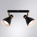Светильник спот с двумя плафонами Arte lamp A5047PL-2BK FAFNIR