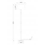 Светильник напольный торшер Arte Lamp A5066PN-1BK ROBERT