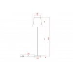 Торшер с абажуром Arte Lamp A5068PN-1BK ALEA