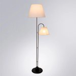 Торшер с абажуром Arte Lamp A5068PN-2BK ALEA