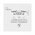 Светильник встраиваемый Arte lamp A5234PL-1WG Fragile