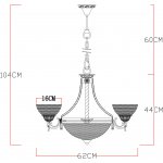 Светильник подвесной Arte lamp A5861LM-3-3WG Fedelta
