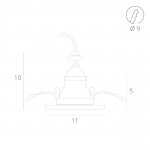 Светильник встраиваемый Arte Lamp A6663PL-1WH TAURUS