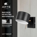 СВЕТИЛЬНИК НАСТЕННЫЙ Arte Lamp A7051AP-1BK SEBASTIAN