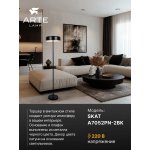 Торшер напольный Arte Lamp A7052PN-2BK SKAT