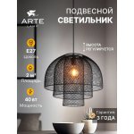 Светильник подвесной Arte Lamp A7064SP-1BK CASTELLO