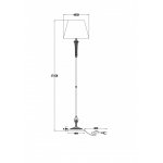Торшер классический Arte Lamp A7301PN-1PB GRACIE