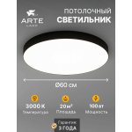 Светильник потолочный Arte Lamp A7399PL-1BK FADO