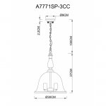 Светильник подвесной Arte lamp A7771SP-3CC BELL
