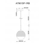 Светильник подвесной Arte lamp A7961SP-1RB JUPITER copper