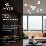 Потолочная люстра Arte Lamp A8024PL-6WH LEGACY