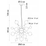 Подвесная люстра Arte lamp A8313SP-9GO MOLECULE