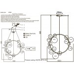 Люстра Crystal Lux AGATA SP15 V2 GOLD/TRANSPARENTE (0033/315)