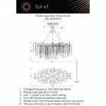 Люстра подвесная Paulina Aployt APL.848.33.10