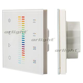 Панель Sens SR-2830C-RF-IN White (12-24V, RGB+CCT,DMX,4зоны Arlight 19061 Панель Sens SR-2830C-RF-IN White (12-24V, RGB+CCT,DMX,4зоны Arlight 19061