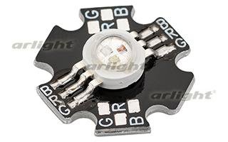 Мощный светодиод ARPL-Star-3W-EPA-RGB (350mA, Black) Arlight 21838