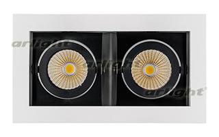 Светильник CL-KARDAN-S180x102-2x9W Warm (WH-BK, 38 deg) Arlight 24130