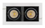 Светильник CL-KARDAN-S180x102-2x9W Warm (WH-BK, 38 deg) Arlight 24130