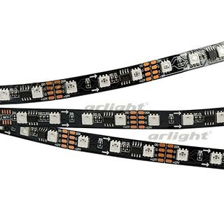 Лента SPI-5000-5060-60 12V Cx3 RGB-Auto (Black 10mm, 13.2W, IP20) Arlight 024600(1)