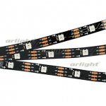 Лента SPI-5000-AM 5V RGB (5060, 150 LED x1, 2812, Black) Arlight 24707
