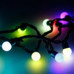 Светодиодная гирлянда ARD-BALL-PRO-D17.5-10000-BLACK-100LED RGB (230V, 7W) Arlight 25586