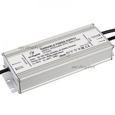 Блок питания ARPV-UH24400-PFC-DALI-PH (24V, 16.7A, 400W) (Arlight, IP67 Металл, 7 лет) Arlight 25655 Блок питания ARPV-UH24400-PFC-DALI-PH (24V, 16.7A, 400W) (Arlight, IP67 Металл, 7 лет) Arlight 25655
