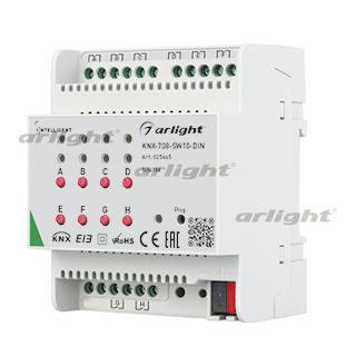 INTELLIGENT ARLIGHT Релейный модуль KNX-708-SW10-DIN (BUS, 8x10A) Arlight 25665