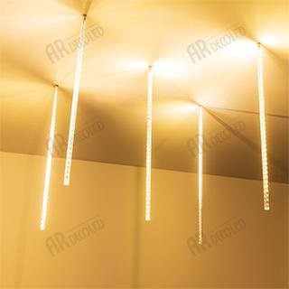 Светодиодная гирлянда ARD-ICEFALL-CLASSIC-D12-500-5PCS-CLEAR-72LED-LIVE WARM (230V, 6W) Arlight 26050