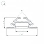 Профиль PHS-V-2000 ANOD Arlight 13212