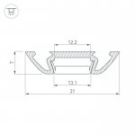 Профиль PHS-A-2000 ANOD Arlight 13215