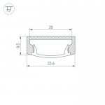 Профиль с экраном ALU-WIDE-H8-2000 ANOD+FROST Arlight 14852
