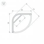 Профиль ARH-KANT-H30-2000 ANOD Arlight 16136