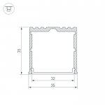 Профиль ARH-POWER-W35-2000 ANOD Arlight 16138