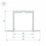 Профиль ARH-POWER-F-W35-2000 ANOD Arlight 16139