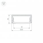 Профиль ARH-WIDE-H10-2000 ANOD Arlight 16142