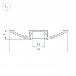 Профиль ARH-FLAT-2000 ANOD Arlight 16149
