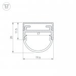 Профиль ARH-WIDE-B-H20-2000 ANOD Arlight 16188
