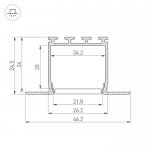 Профиль PLS-LOCK-H25-FM-2000 ANOD Arlight 16447