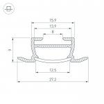Профиль TK-F-2000 (CT) ANOD Arlight 16936