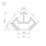 Профиль T45-2000 (CT) ANOD Arlight 16942