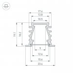 Профиль TOP-DEEP-F-2000 ANOD (K13,P15) (Arlight, Алюминий) Arlight 16971