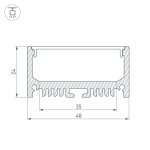 Профиль ARH-LINE-2448-2000 ANOD Arlight 18684